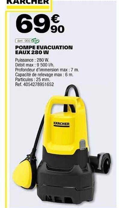 pompe évacuation eaux 280 w kärcher