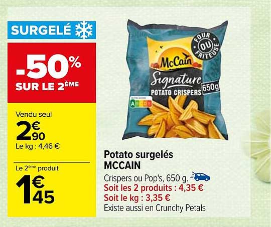 potato surgelés mc cain