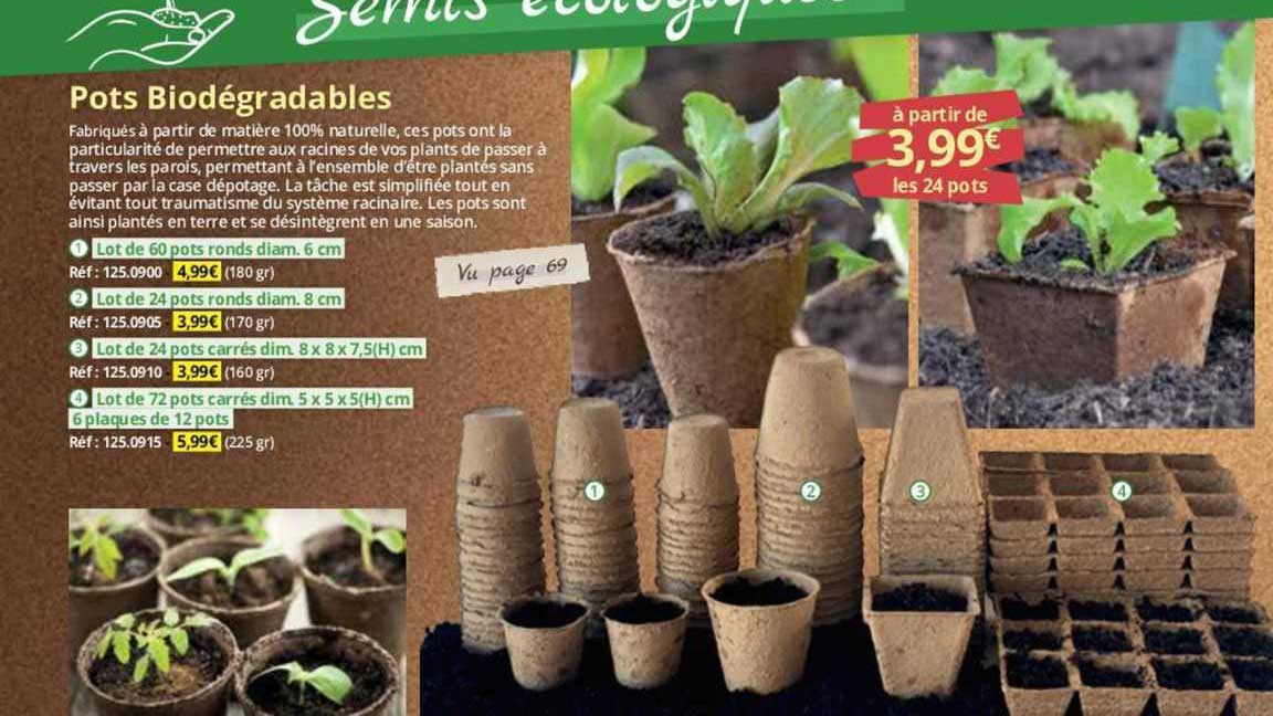 pots biodégradables