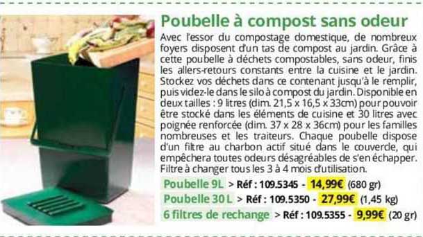 poubelle à compost sans odeur