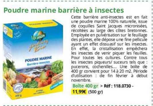 Poudre Marine Barrière à Insectes