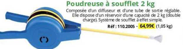 poudreuse à soufflet 2 kg