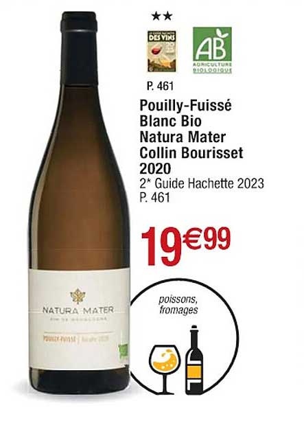 pouilly-fuissé blanc bio natura mater collin bourisset 2020
