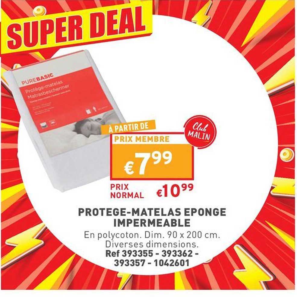 protège-matelas éponge imperméable