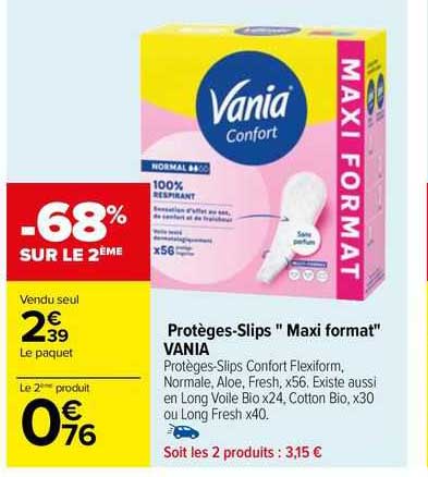 protèges-slips "maxi format vania