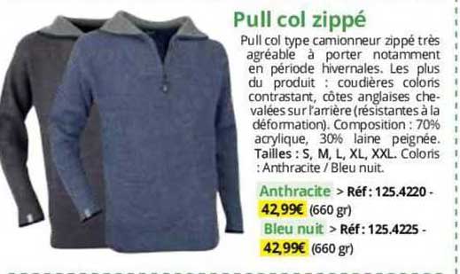 pull col zippé