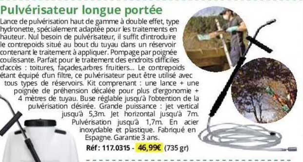 pulvérisateur longue portée