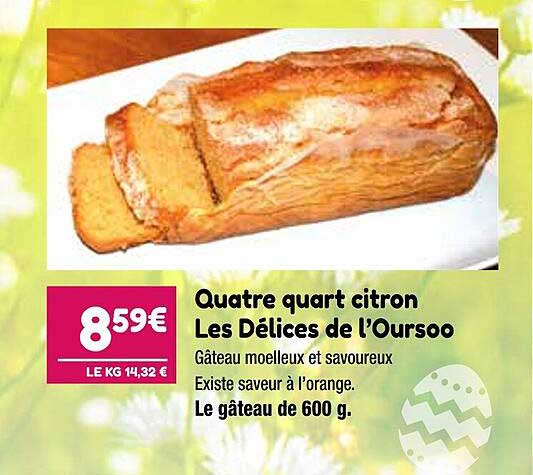 quatre quart citron les délices de l'oursoo