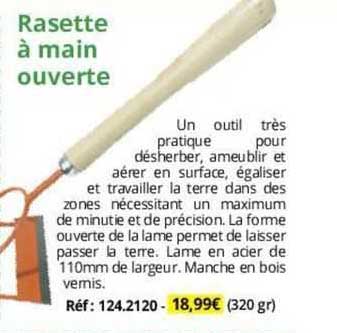 rasette à main ouverte