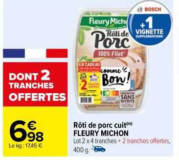 rôti de porc cuit fleury michon