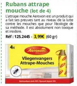 rubans attrape mouche (lot de 4) aeroxon