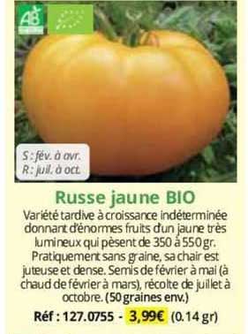 Russe Jaune Bio