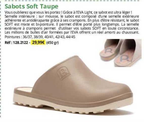 Sabots Soft Taupe