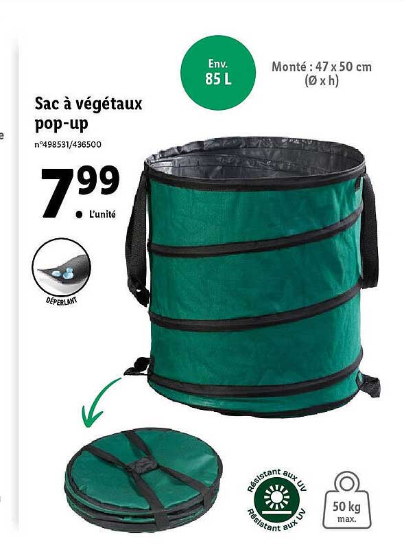 sac à végétaux pop-up