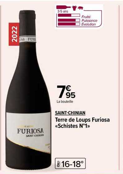 saint-chinian terre de loups furiosa «schistes n°1»