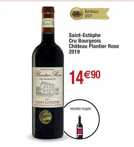 saint-estèphe cru bourgeois château plantier rose 2019
