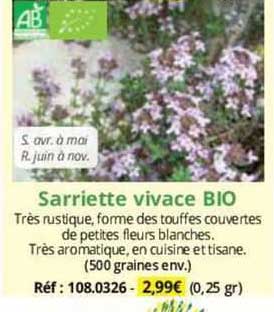 sarriette vivace bio