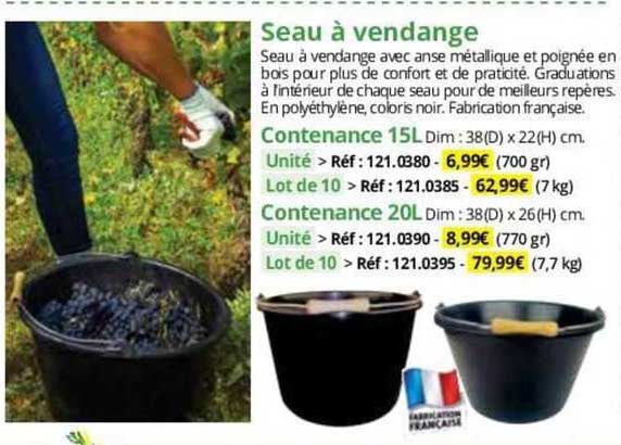 seau à vendange