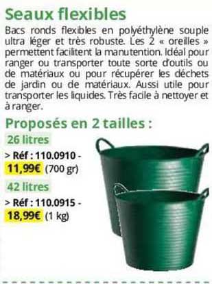 seaux flexibles