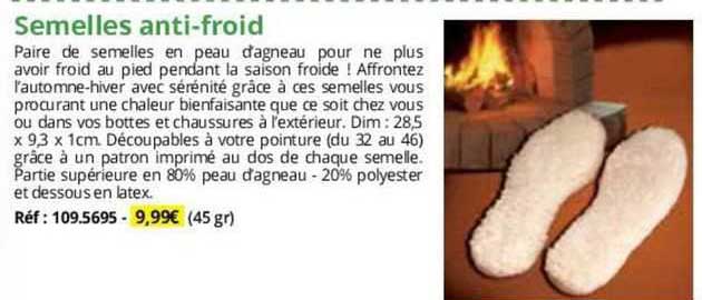semelles anti-froid