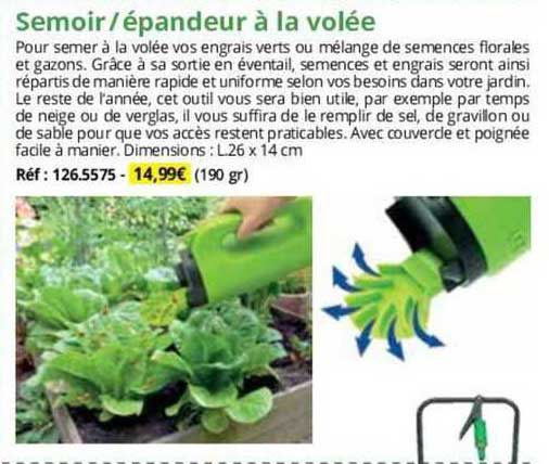 semoir épandeur à la volée