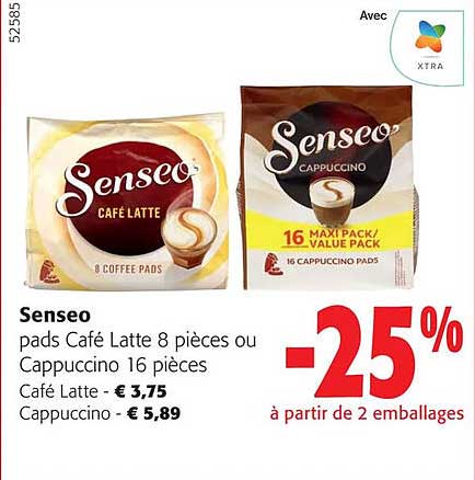 senseo pads café latte
