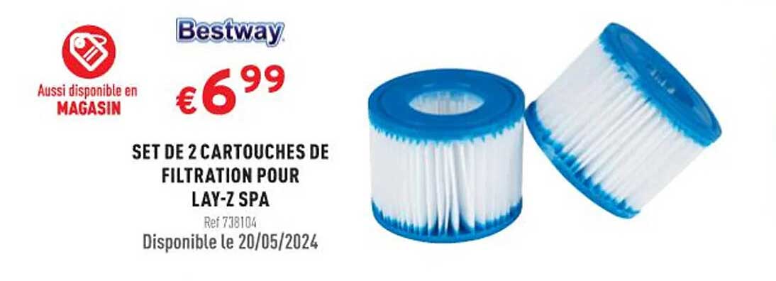 set de 2 cartouche de filtration pour lay-z spa
