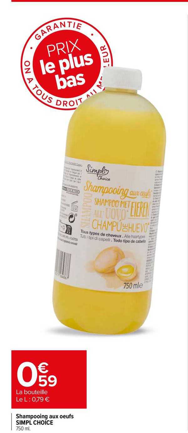 shampoing aux œufs simpl choice