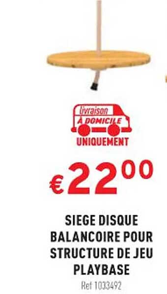 siege disque balancoire pour structure de jeu playbase