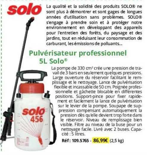 Solo Pulvérisateur Professionnel 5L Solo