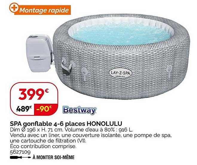 spa gonflable 4-6 places honolulu bestway