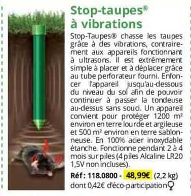 stop-taupes à vibrations