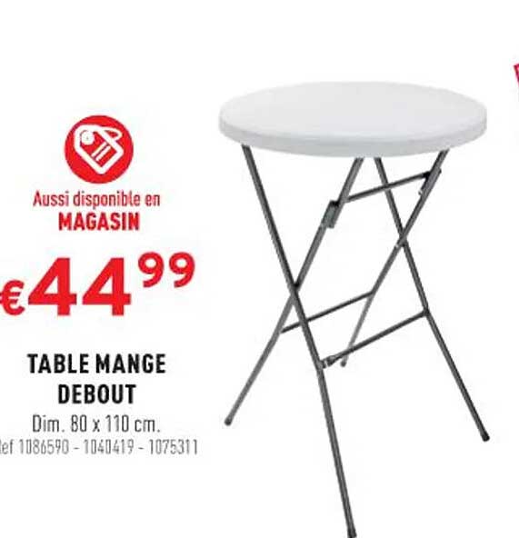 table mangé debout