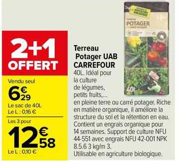 terreau potager uab carrefour