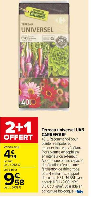 terreau universel uab carrefour