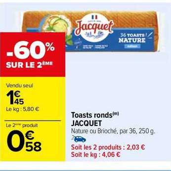 Toasts Ronds Jacquet