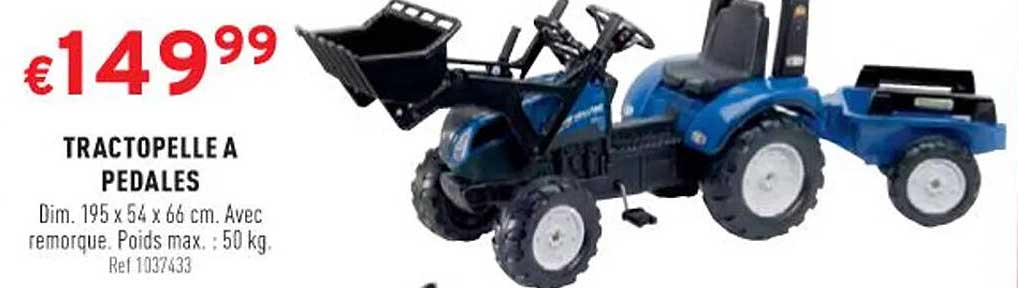 tractopelle à pedales