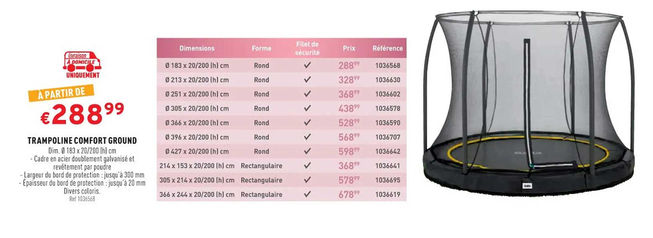 Trampoline Comfort Ground