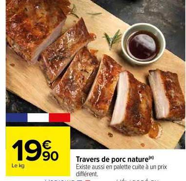 Travers De Porc Nature