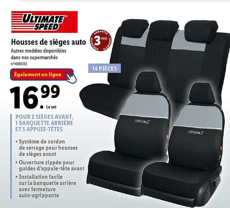 Ultimate Speed Housses De Sièges Auto