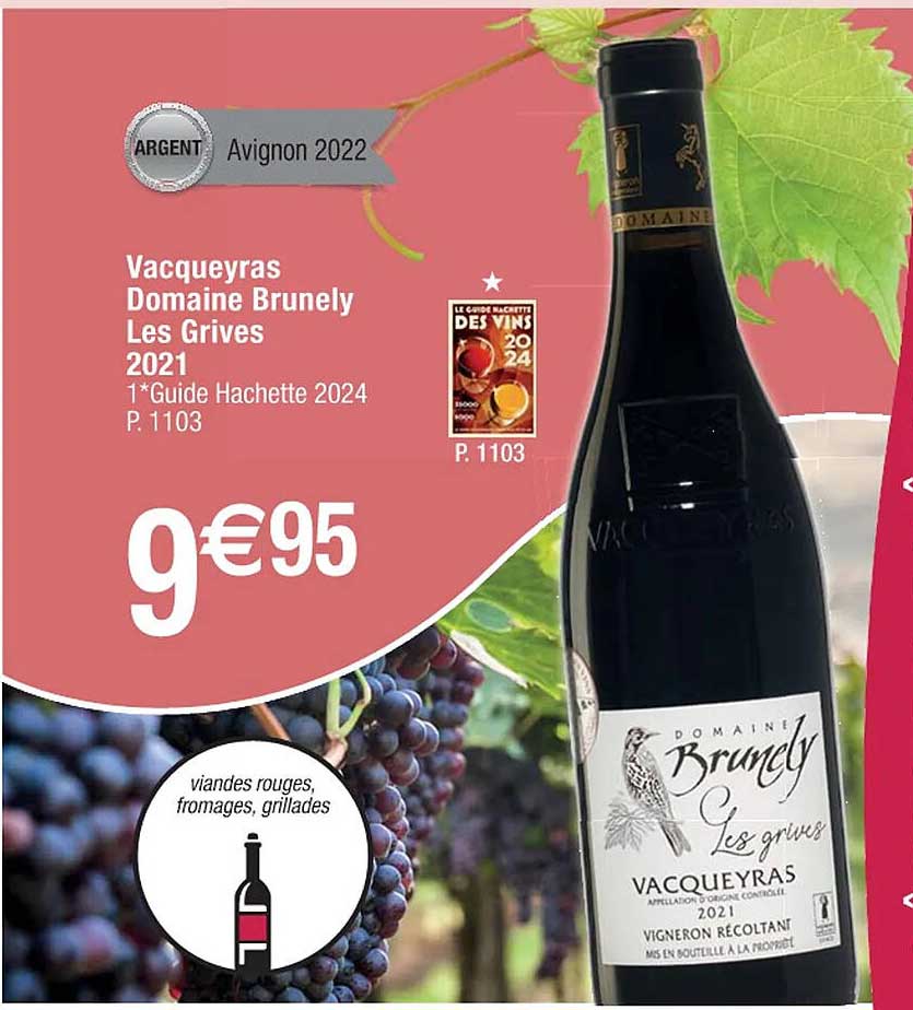 vacqueyras domaine brunely les grives 2021