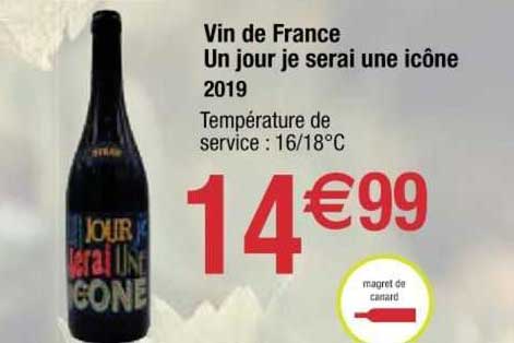 vin de france un jour je serai une icône 2019