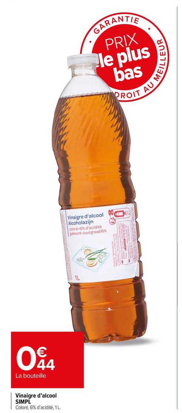 vinaigre l'alcool simpl