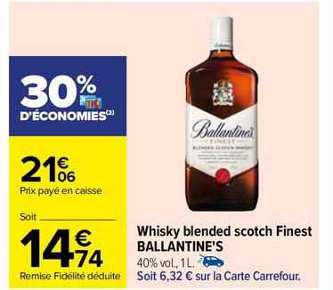Whisky Blended Scotch Finest Ballantine's