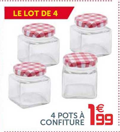 4 pots à confiture