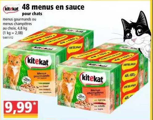 48 menus en sauce kitekat