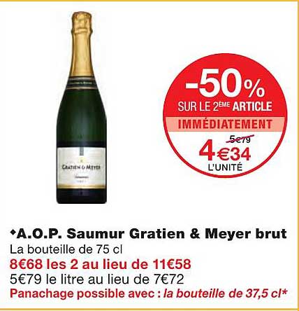 a.o.p. saumur gratien & meyer brut