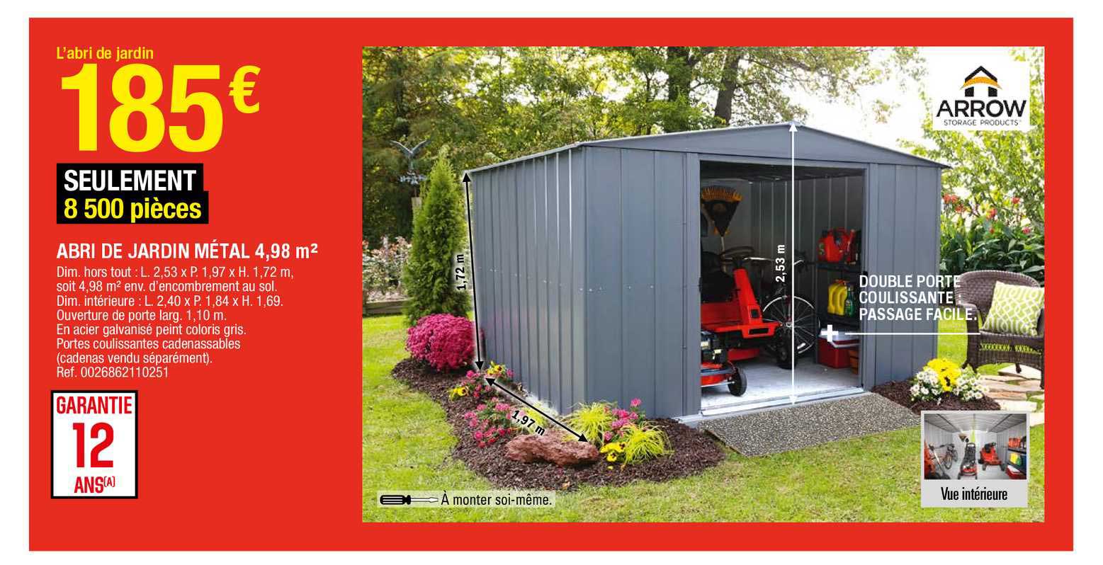 Abri De Jardin Métal 4,98 M2