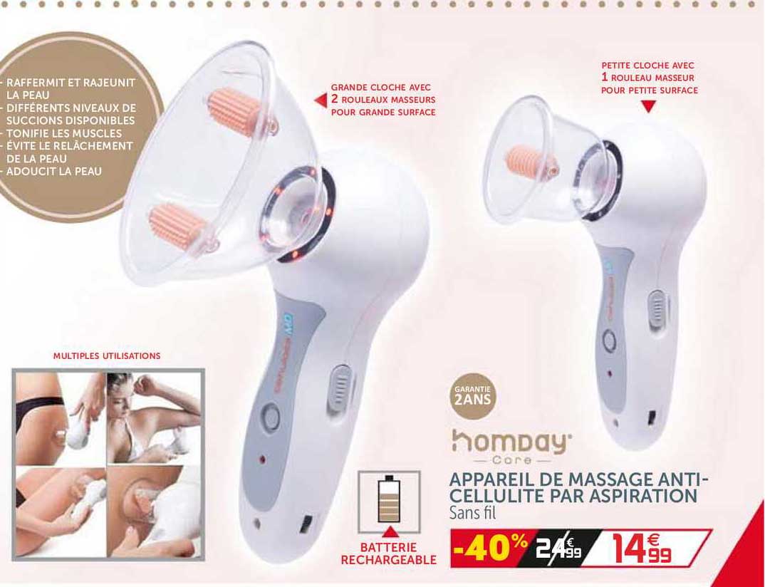 appareil de massage anti-cellulite par aspiration homday