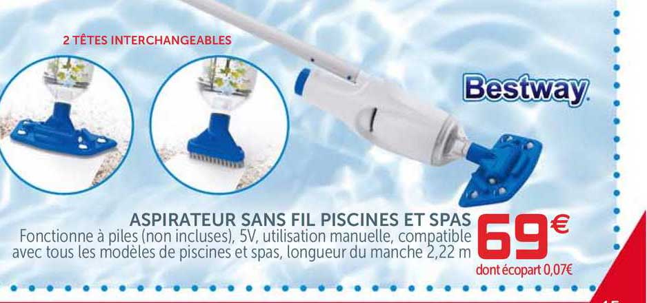 aspirateur sans fil piscines et spas bestway